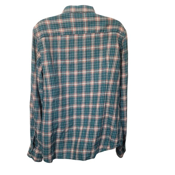 Natural Reflections Shirt Womens L Green Plaid Long Roll Tab Sleeve Button Up - Picture 4 of 10